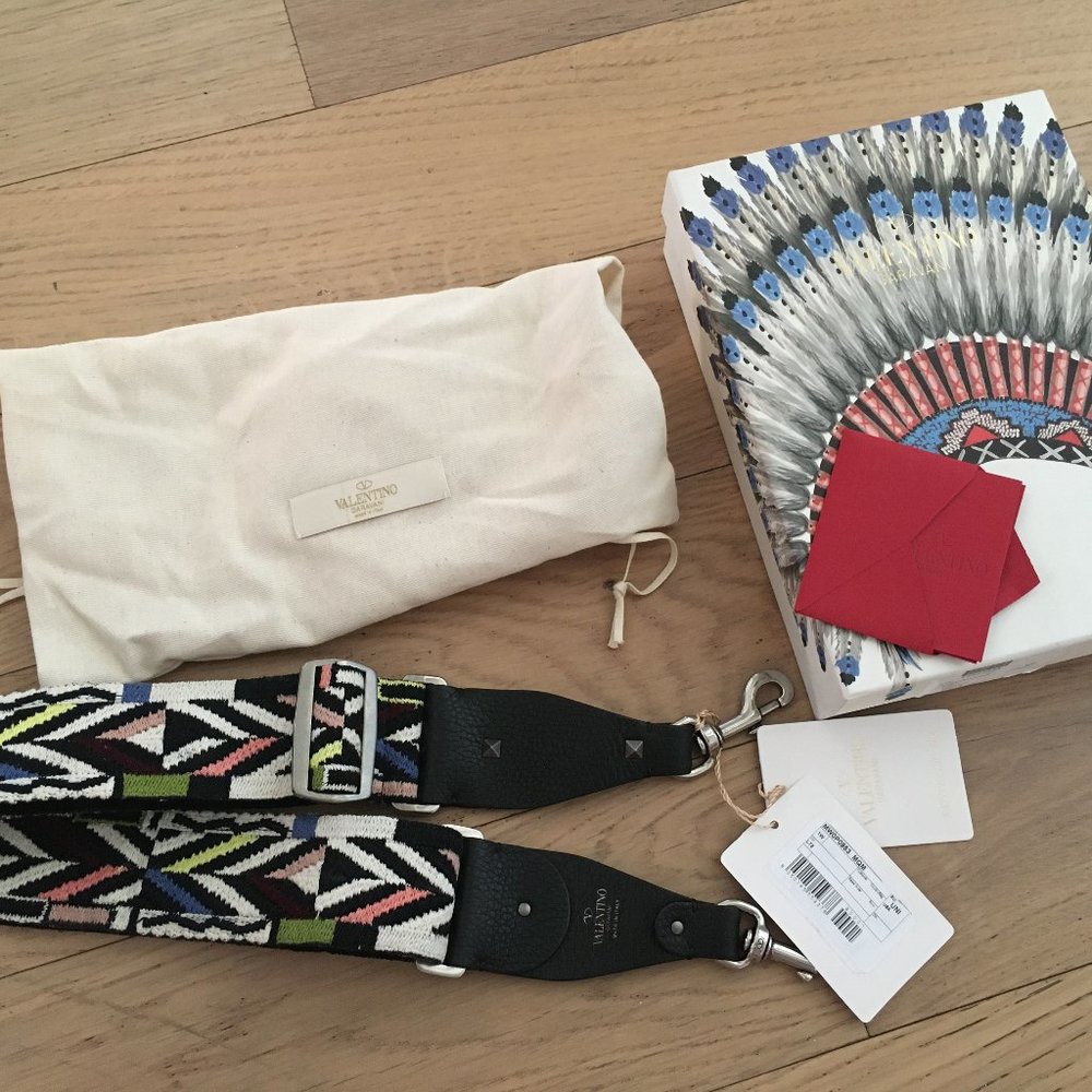 VALENTINO GARAVANI GEOMETRIC GUITAR BAG STRAP